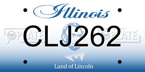 CLJ262 Illinois License Plate