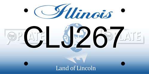 CLJ267 Illinois License Plate