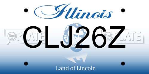 CLJ26Z Illinois License Plate