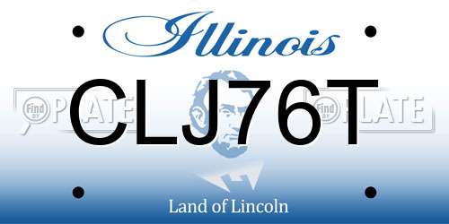 CLJ76T Illinois License Plate