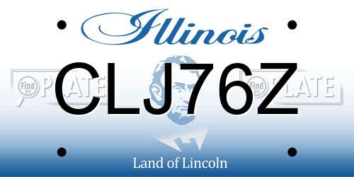 CLJ76Z Illinois License Plate