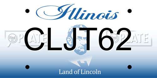 CLJT62 Illinois License Plate