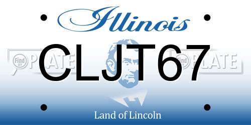 CLJT67 Illinois License Plate