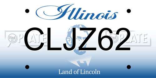 CLJZ62 Illinois License Plate