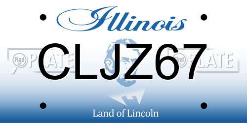 CLJZ67 Illinois License Plate