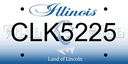 CLK5225 Illinois License Plate