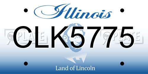 CLK5775 Illinois License Plate