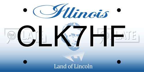 CLK7HF Illinois License Plate