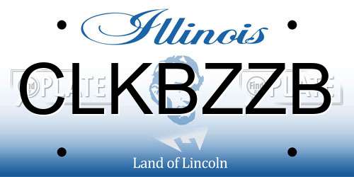 CLKBZZB Illinois License Plate