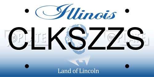 CLKSZZS Illinois License Plate