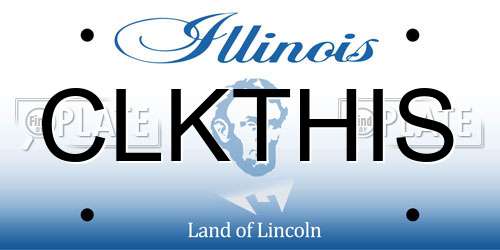 CLKTHIS Illinois License Plate