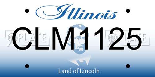 CLM1125 Illinois License Plate