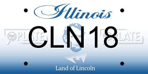CLN18 Illinois License Plate