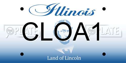 CLOA1 Illinois License Plate