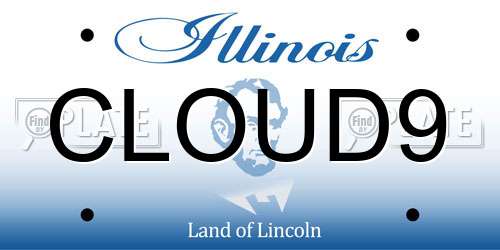 CLOUD9 Illinois License Plate
