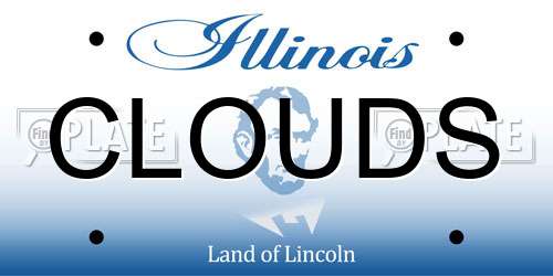 CLOUDS Illinois License Plate