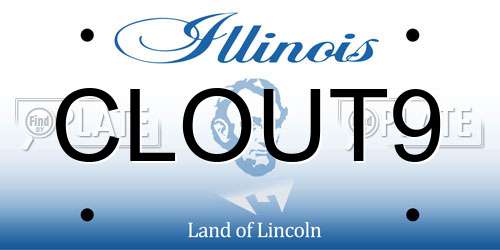 CLOUT9 Illinois License Plate