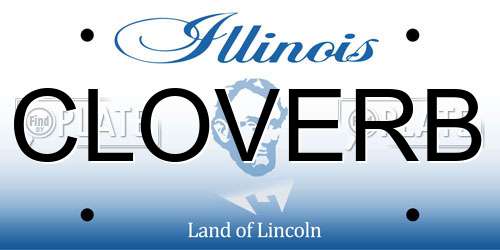 CLOVERB Illinois License Plate