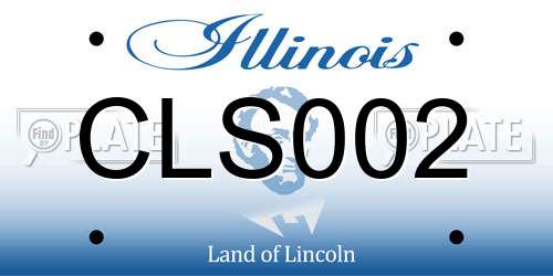 CLS002 Illinois License Plate