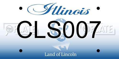 CLS007 Illinois License Plate