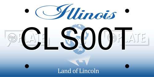 CLS00T Illinois License Plate