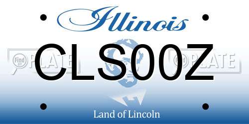 CLS00Z Illinois License Plate