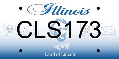 CLS173 Illinois License Plate