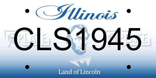 CLS1945 Illinois License Plate