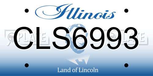 CLS6993 Illinois License Plate