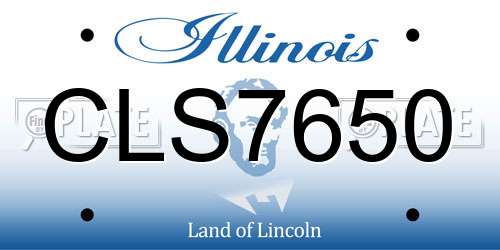 CLS7650 Illinois License Plate