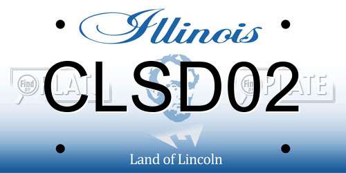 CLSD02 Illinois License Plate