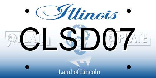 CLSD07 Illinois License Plate