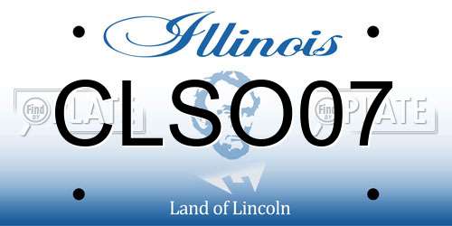 CLSO07 Illinois License Plate
