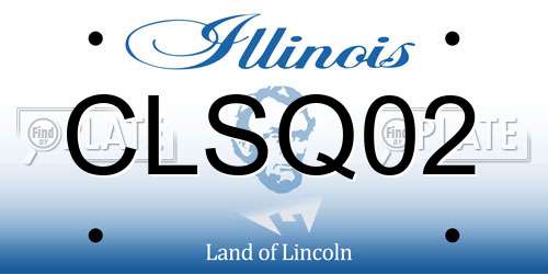 CLSQ02 Illinois License Plate