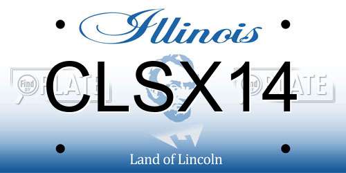 CLSX14 Illinois License Plate
