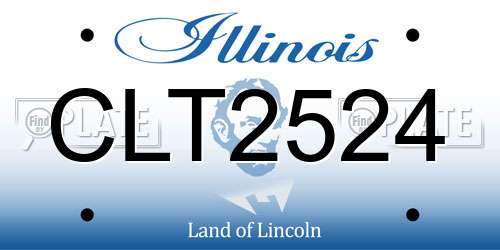 CLT2524 Illinois License Plate