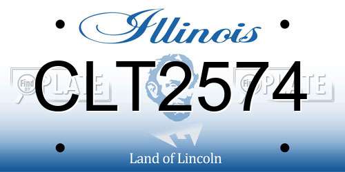 CLT2574 Illinois License Plate
