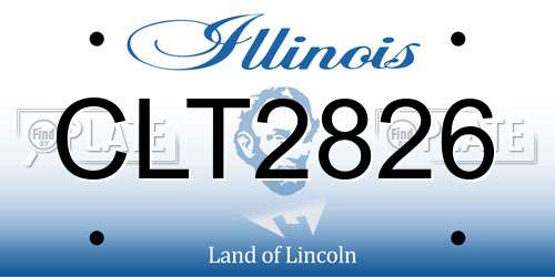 CLT2826 Illinois License Plate