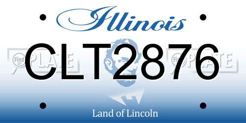 CLT2876 Illinois License Plate