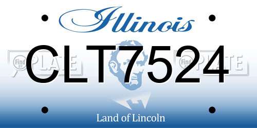 CLT7524 Illinois License Plate