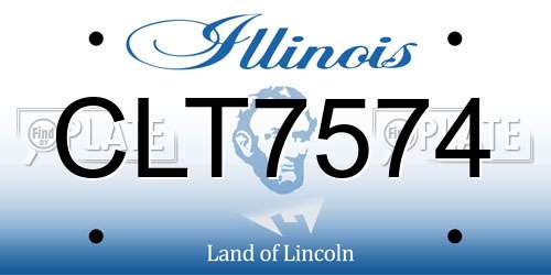CLT7574 Illinois License Plate