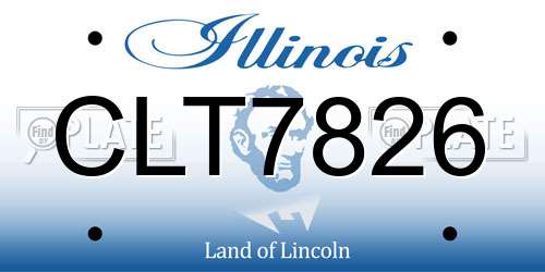 CLT7826 Illinois License Plate