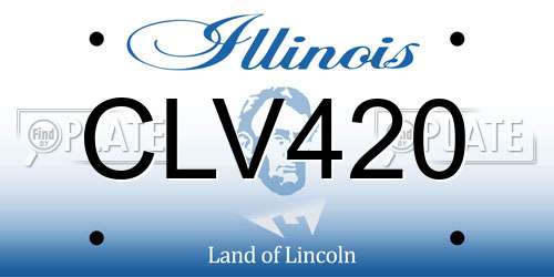 CLV420 Illinois License Plate
