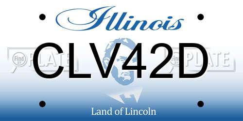 CLV42D Illinois License Plate