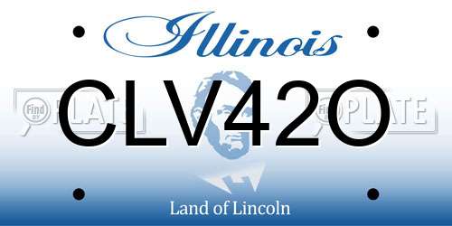 CLV42O Illinois License Plate