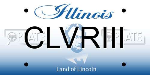 CLVRIII Illinois License Plate