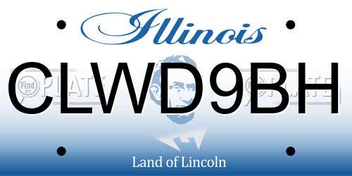 CLWD9BH Illinois License Plate