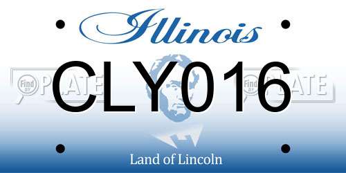 CLY016 Illinois License Plate