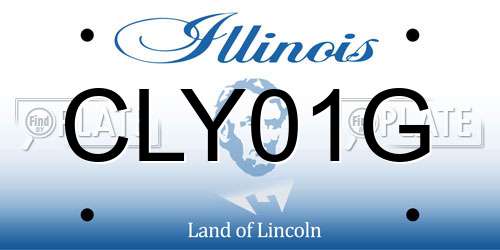 CLY01G Illinois License Plate