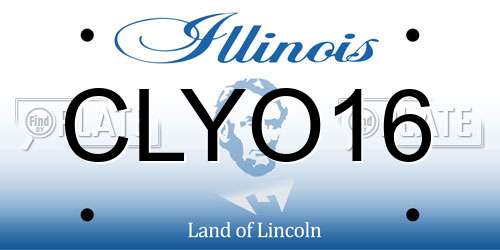 CLYO16 Illinois License Plate